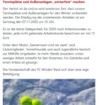 Read more about the article Arbeitseinsatz  |  07 November 2020 Tennisplätze Winterfest machen !!!